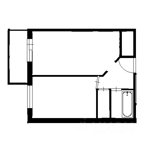 Планировка этой квартиры по данным Циан