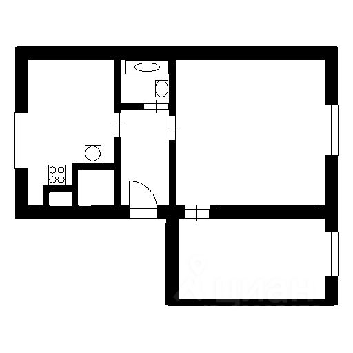 Планировка этой квартиры по данным Циан