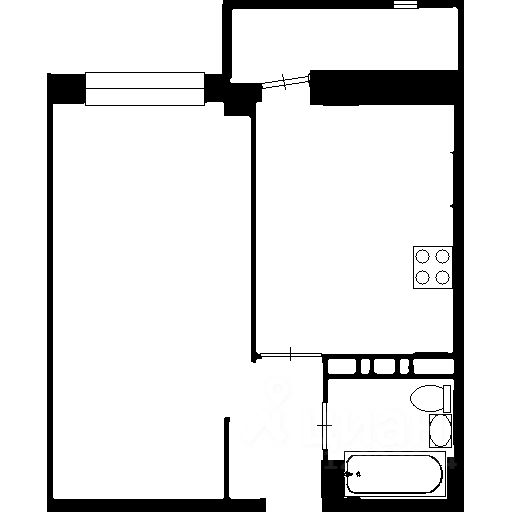Планировка этой квартиры по данным Циан