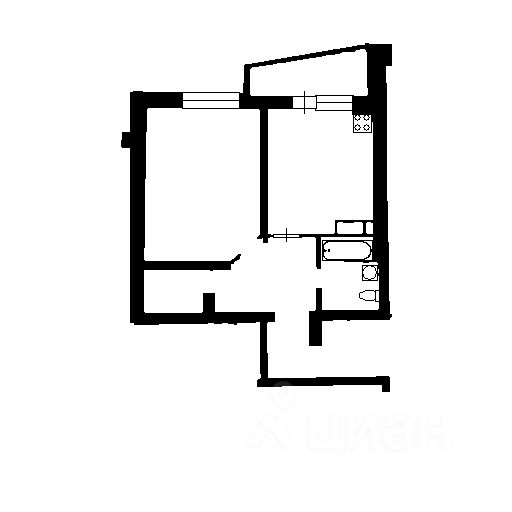 Планировка этой квартиры по данным Циан