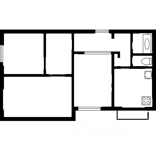 Планировка этой квартиры по данным Циан