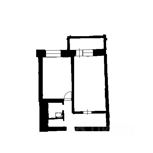 Планировка этой квартиры по данным Циан