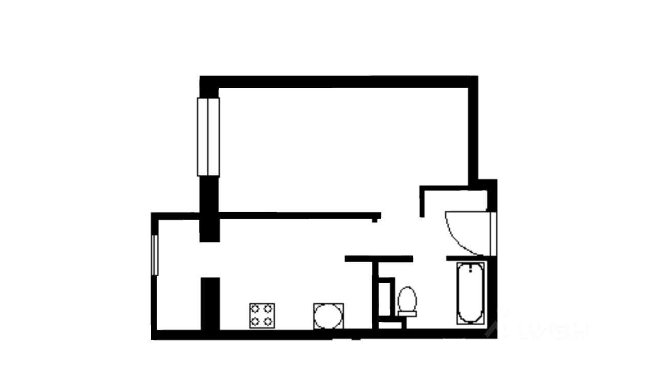 Планировка этой квартиры по данным Циан