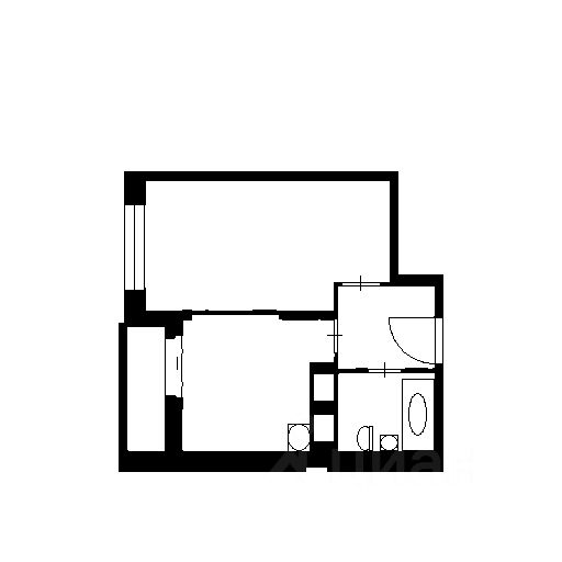 Планировка этой квартиры по данным Циан