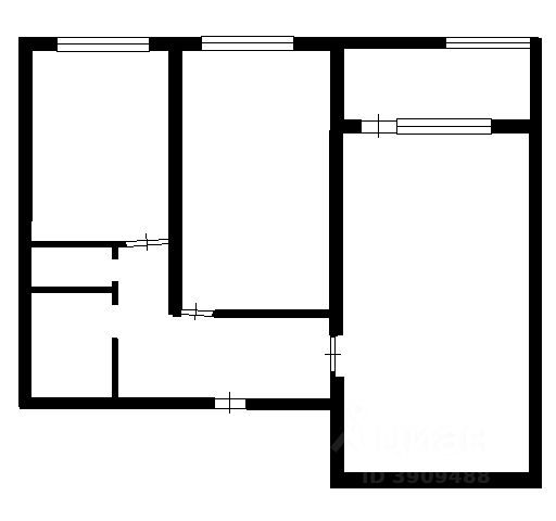 2-комн., 45 м², 3/9 этаж