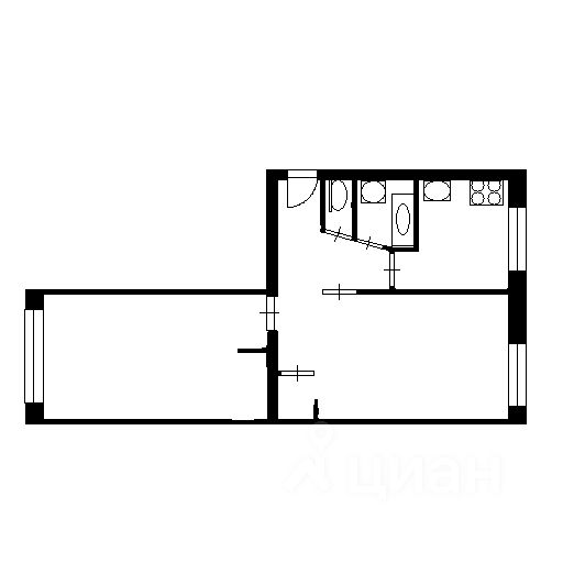 Планировка этой квартиры по данным Циан