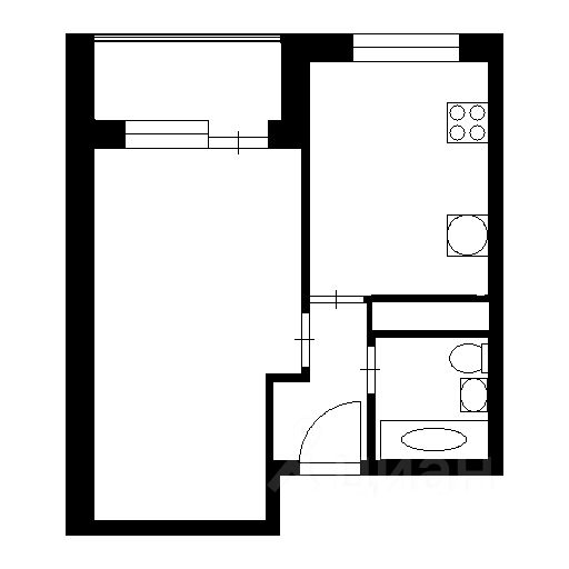 Планировка этой квартиры по данным Циан