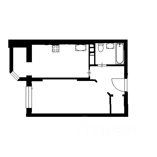 Планировка этой квартиры по данным Циан
