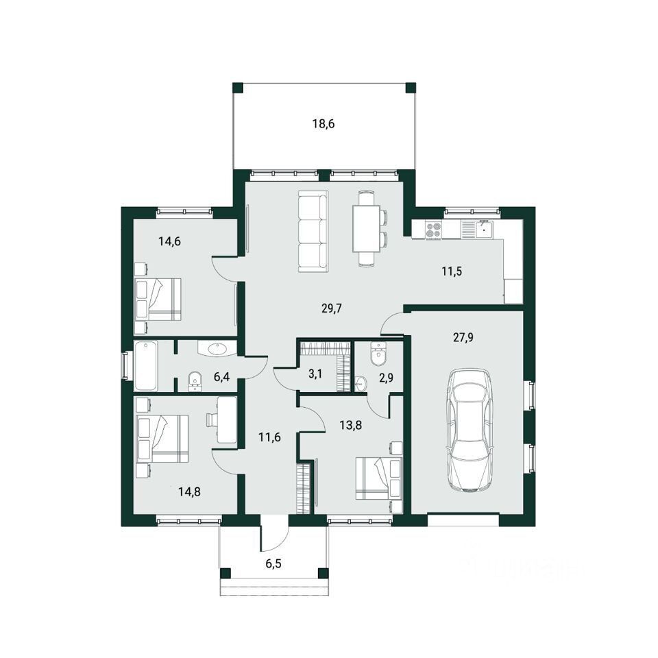 Продается1-этажныйдом,161м²