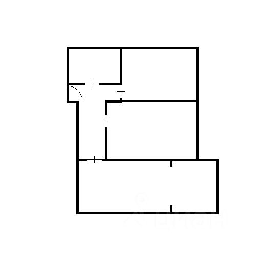 Планировка этой квартиры по данным Циан