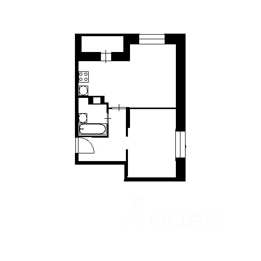 Планировка этой квартиры по данным Циан