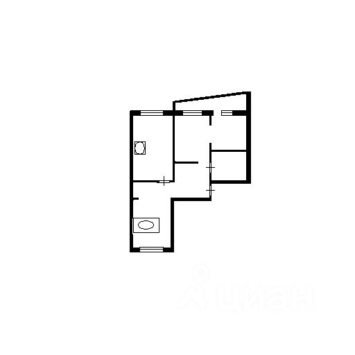 Планировка этой квартиры по данным Циан