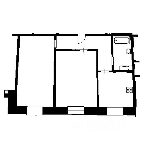 Планировка этой квартиры по данным Циан