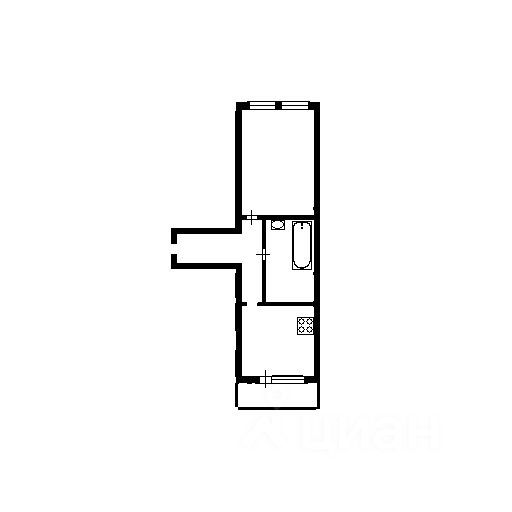 Планировка этой квартиры по данным Циан
