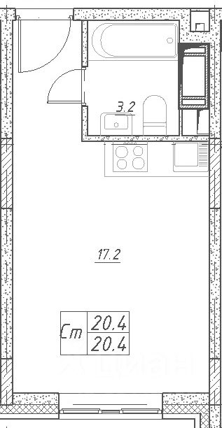 ПродаетсяСтудия,20,4м²