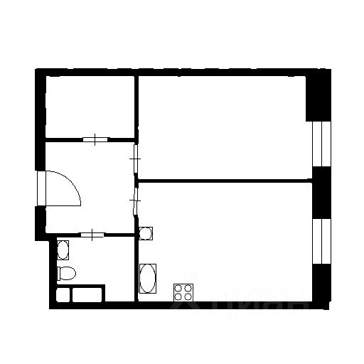Планировка этой квартиры по данным Циан