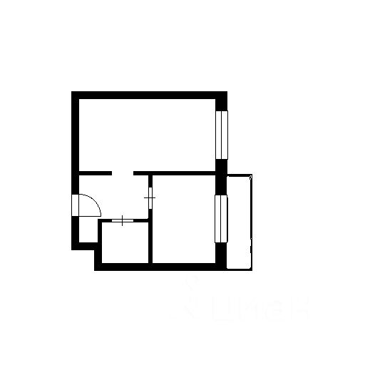 Планировка этой квартиры по данным Циан