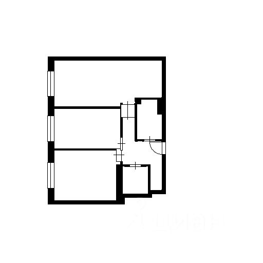 Планировка этой квартиры по данным Циан