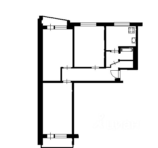 3-комн., 64 м², 6/12 этаж