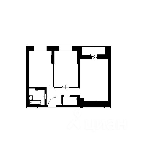 Планировка этой квартиры по данным Циан