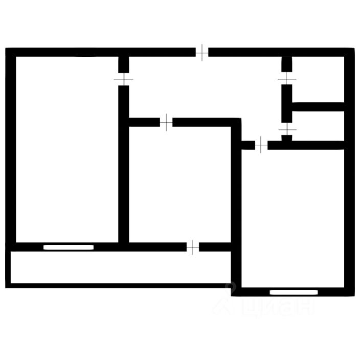 Планировка этой квартиры по данным Циан