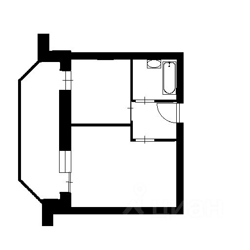 Планировка этой квартиры по данным Циан