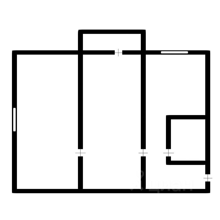 Планировка этой квартиры по данным Циан