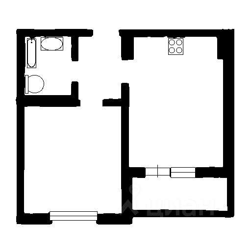 Планировка этой квартиры по данным Циан