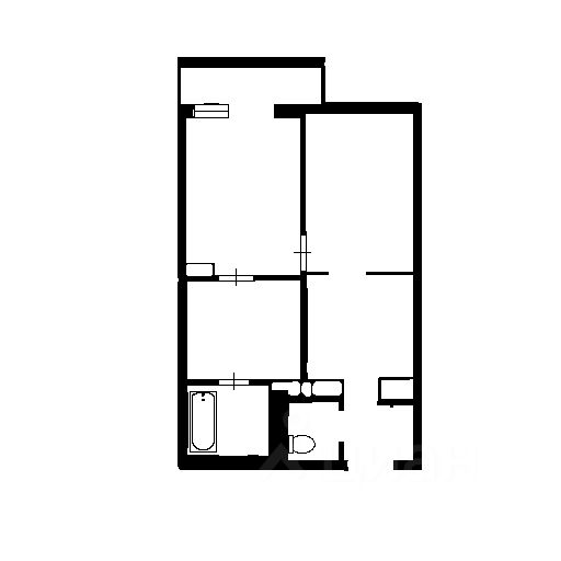 Планировка этой квартиры по данным Циан
