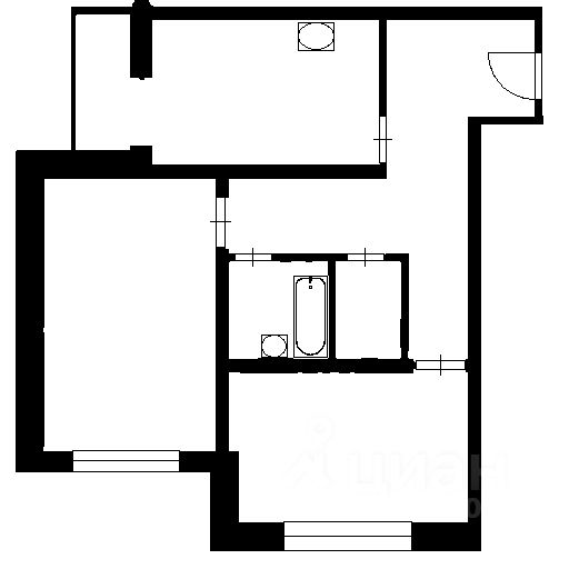 Планировка этой квартиры по данным Циан