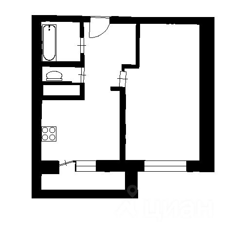 Планировка этой квартиры по данным Циан