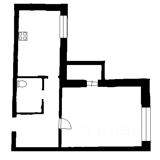 Планировка этой квартиры по данным Циан