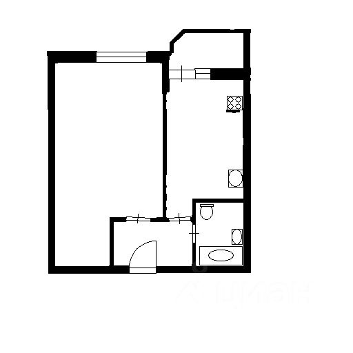 Планировка этой квартиры по данным Циан