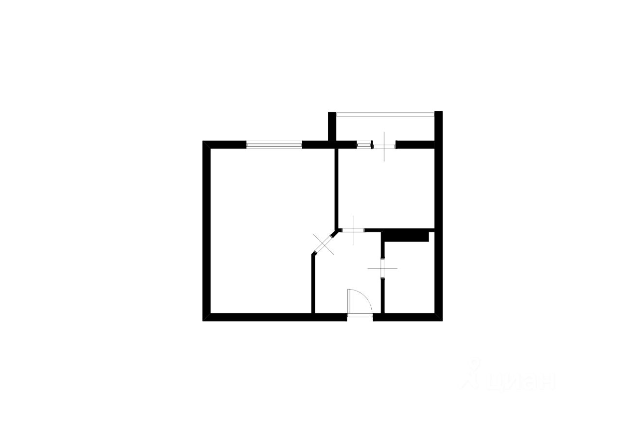 Планировка этой квартиры по данным Циан