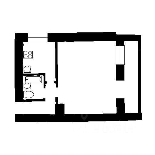 Планировка этой квартиры по данным Циан