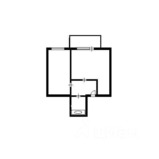 Планировка этой квартиры по данным Циан