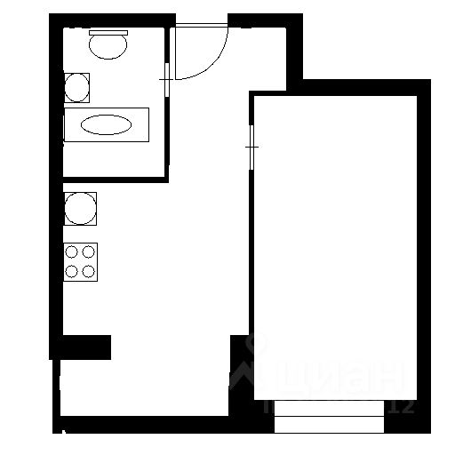 Планировка этой квартиры по данным Циан