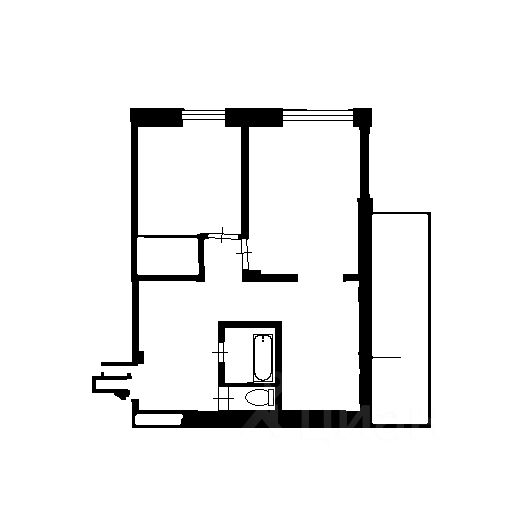 Планировка этой квартиры по данным Циан