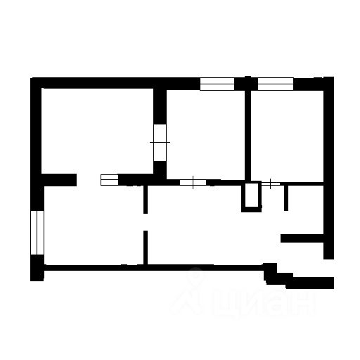 Планировка этой квартиры по данным Циан
