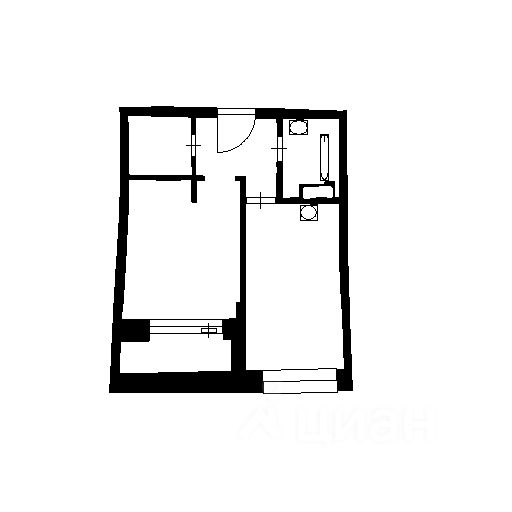 Планировка этой квартиры по данным Циан