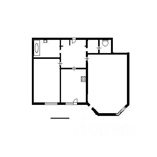 Планировка этой квартиры по данным Циан