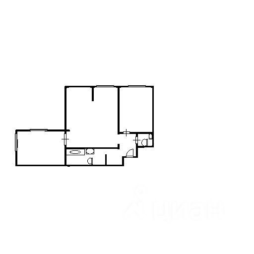 Планировка этой квартиры по данным Циан