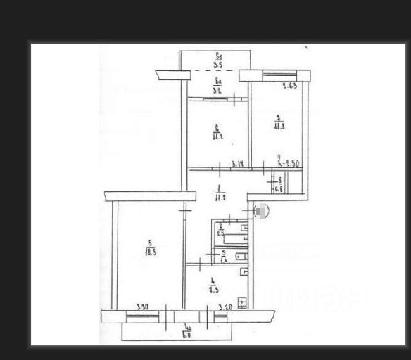 Продается3-комн.квартира,65м²