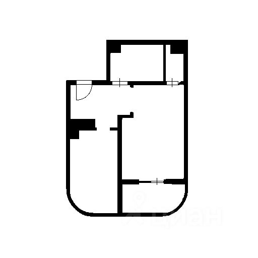 Планировка этой квартиры по данным Циан