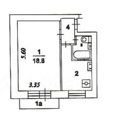 1-комн.кв., 31 м², этаж 3