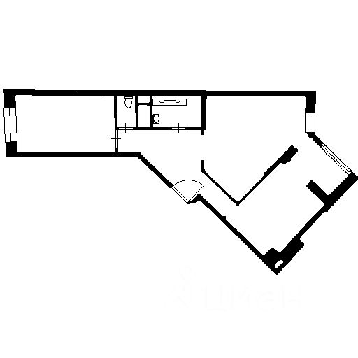 Планировка этой квартиры по данным Циан