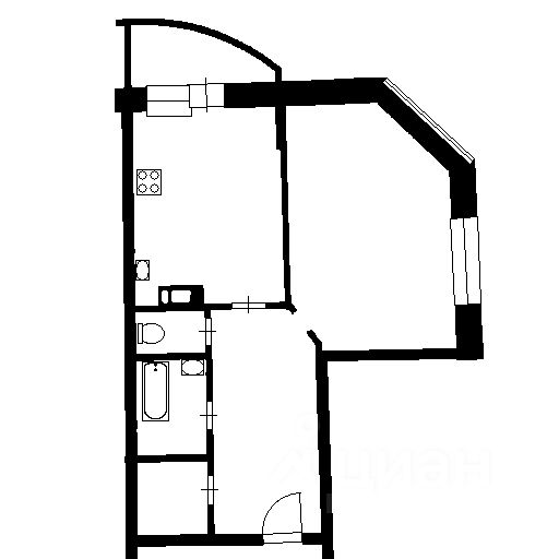 Планировка этой квартиры по данным Циан