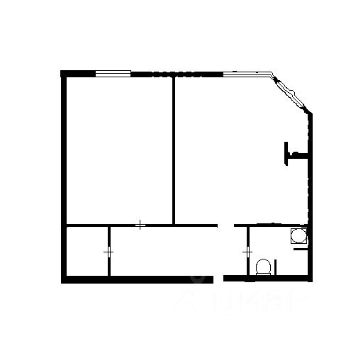 Планировка этой квартиры по данным Циан