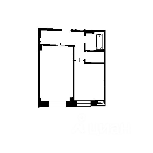 Планировка этой квартиры по данным Циан