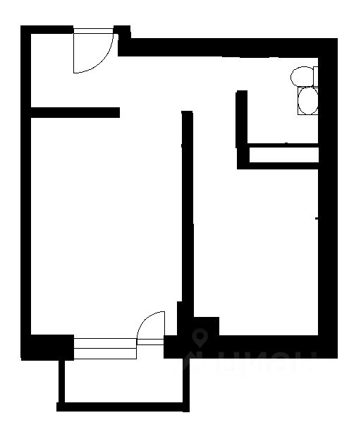 Планировка этой квартиры по данным Циан